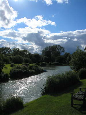 Tranquility outside the marquee